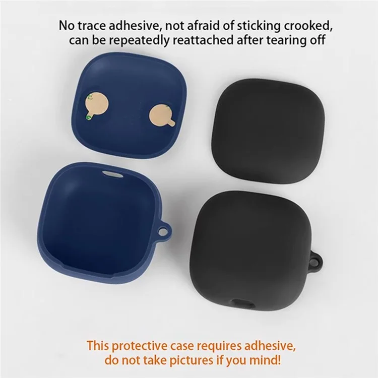 Cover in silicone per Anker Soundcore Liberty 5 Custodia protettiva per cuffie wireless con fibbia anti-smarrimento - Blu scuro