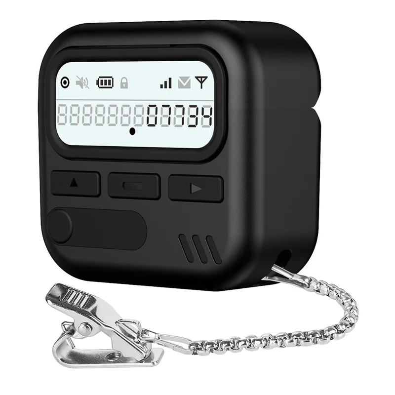 For AirPods 4 Case Retro Design TPU + PC Wireless Earbuds Protective Cover with Lanyard - Black