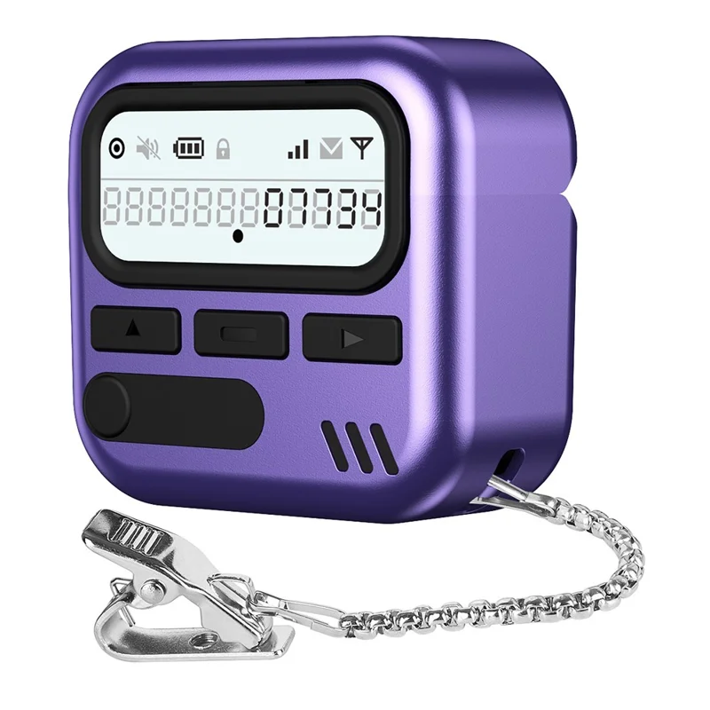 Capa para AirPods 4 Design Retrô TPU + PC Capa Protetora para Fones de Ouvido Sem Fio com Cordão - Roxo