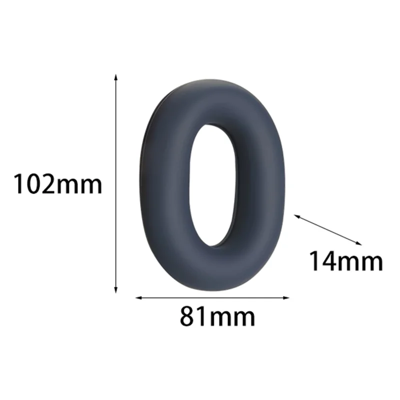 1 Pair For Sony WH-1000XM6 Silicone Ear Pads Case Headphones Cushion Protective Cover - Black