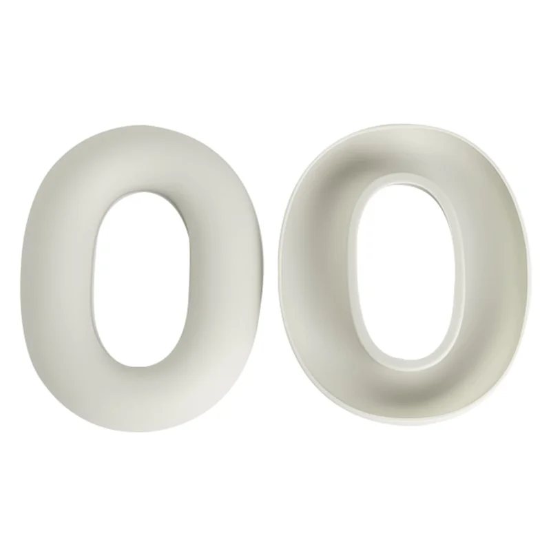 1 Pair For Sony WH-1000XM6 Silicone Ear Pads Case Headphones Cushion Protective Cover - Platinum Silver