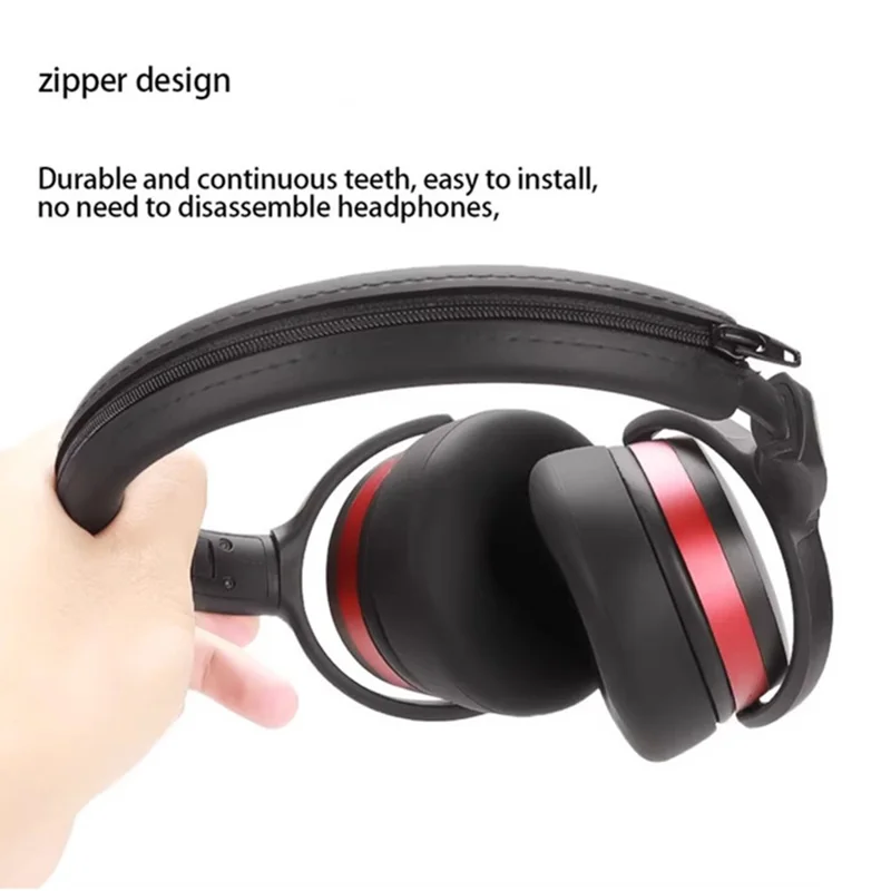 Pour Sennheiser HD 450BT Étui de protection en silicone pour casque – Couvercle d'arceau – Noir