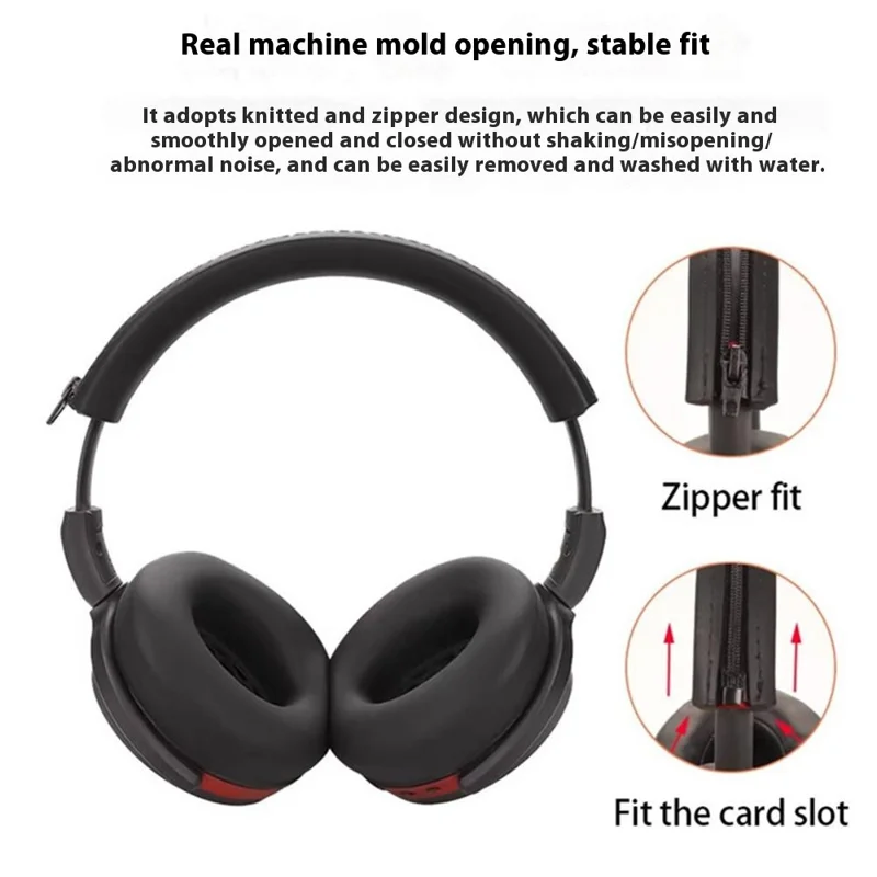 For Sennheiser HD 450BT Headphone Silicone Protective Cover Set with Headband Bead Case - White