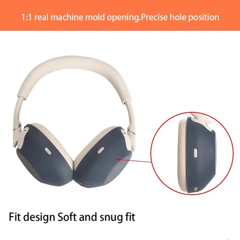 غطاء سيليكون لسماعات Sony WH-1000XM6 مقاوم للخدوش ومقاوم للماء وغطاء واقٍ متين - أسود