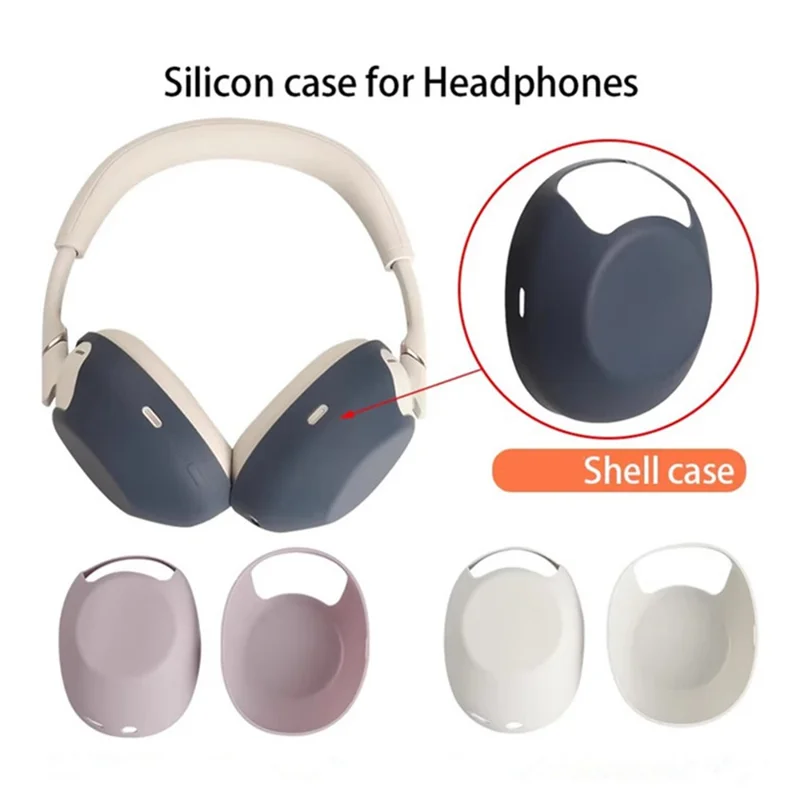 غطاء سيليكون لسماعات Sony WH-1000XM6 مقاوم للخدوش ومقاوم للماء وغطاء واقٍ متين - أسود