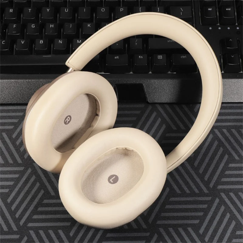 1 Pair for Huawei FreeBuds Studio Replacement Ear Pads Protein Leather Foam Headphone Cushions - Black