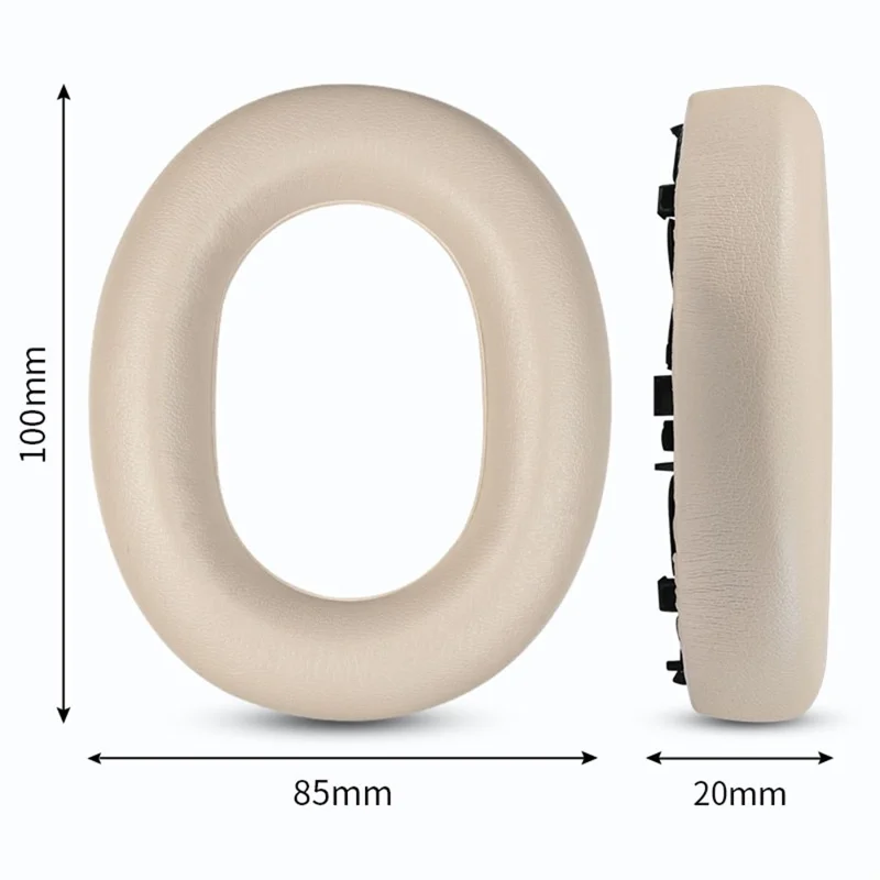 1 Pair for Huawei FreeBuds Studio Replacement Ear Pads Protein Leather Foam Headphone Cushions - Black