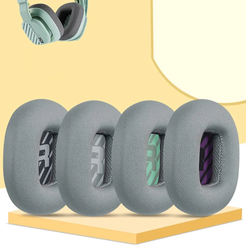 1 Paire de Coussinets d'Oreilles de Remplacement en Mousse à Mémoire de Forme avec Tissu Respirant en Maille pour Casque Logitech Astro A10 Génération 2 - Noir