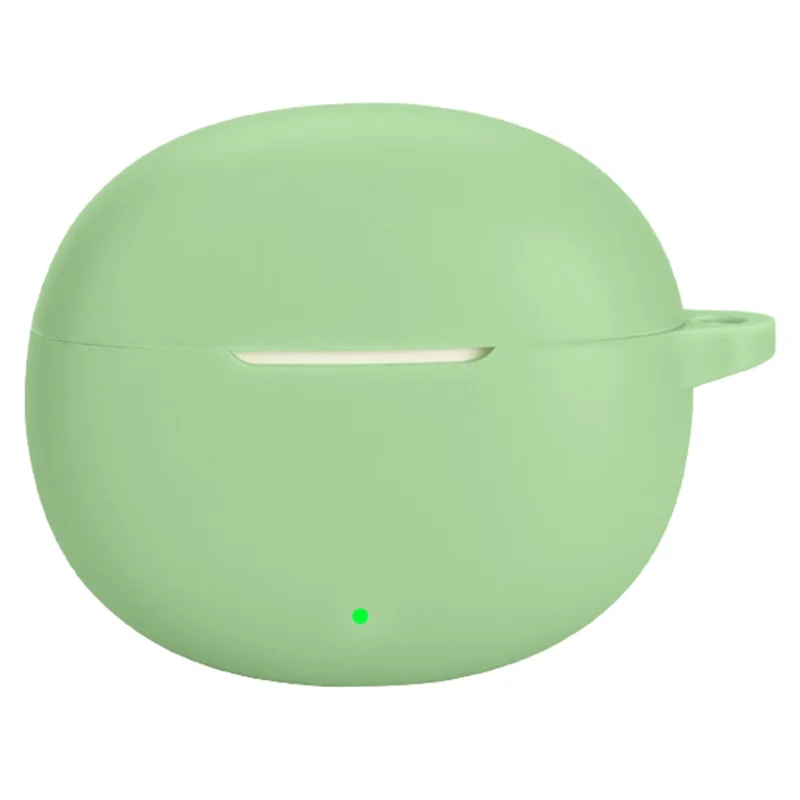 For vivo TWS Air3 Protective Case Bluetooth-Compatible Earbuds Silicone Cover with Hook - Matcha Green