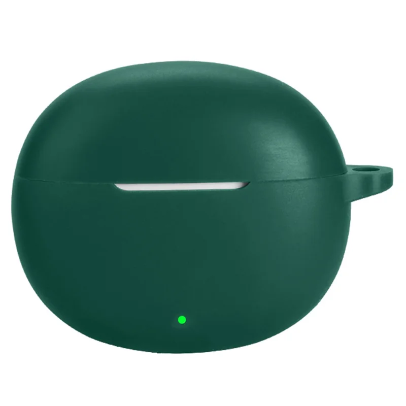 For vivo TWS Air3 Protective Case Bluetooth-Compatible Earbuds Silicone Cover with Hook - Blackish Green