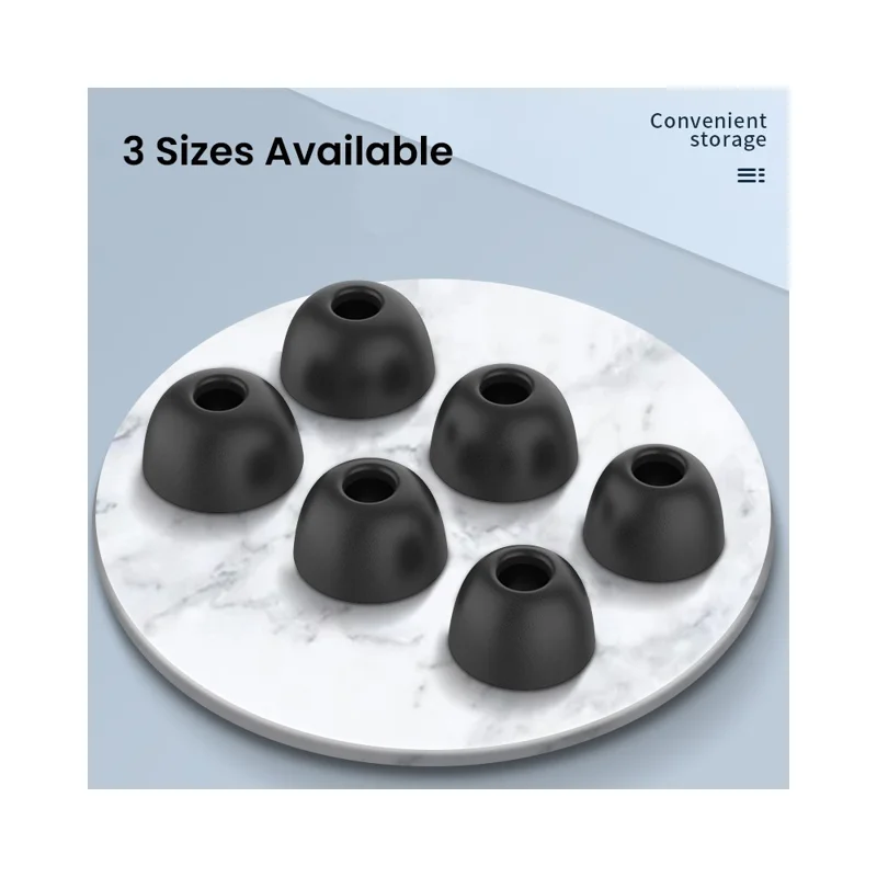 AHASTYLE WG36 3 пары насадок для Samsung Galaxy Buds Pro, силиконовые накладки для ушей - Черный / L