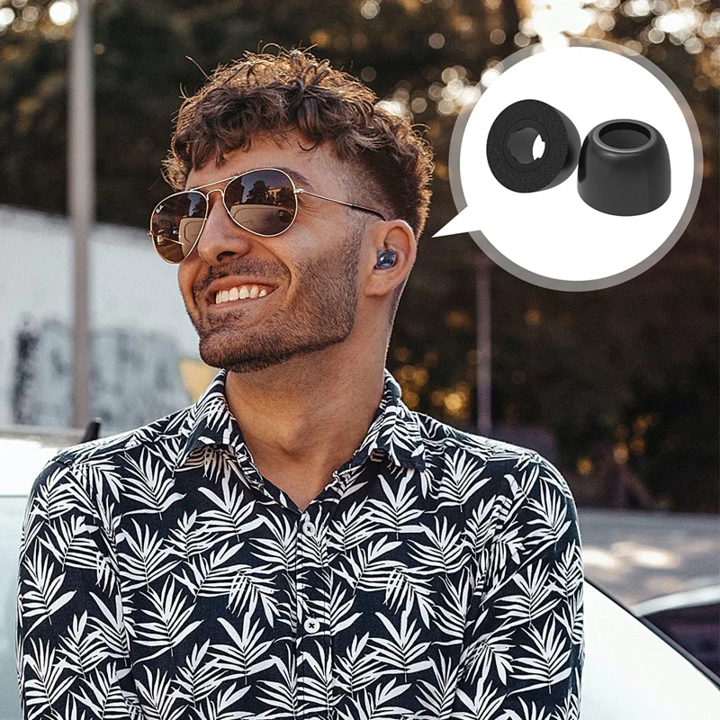 AHASTYLE WG36 1 Paar Ersatz-Ohrhörer für Samsung Galaxy Buds2 Pro Silikon-Ohrstöpsel Abdeckungen Polster - Schwarz / L