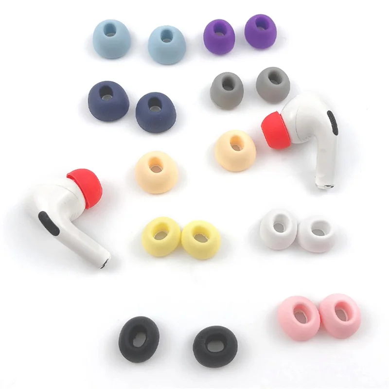 1 Pair CP189 Soft Silicone Earbuds Tips Replacement Earphone Cap Cover for Apple Airpods Pro - Black