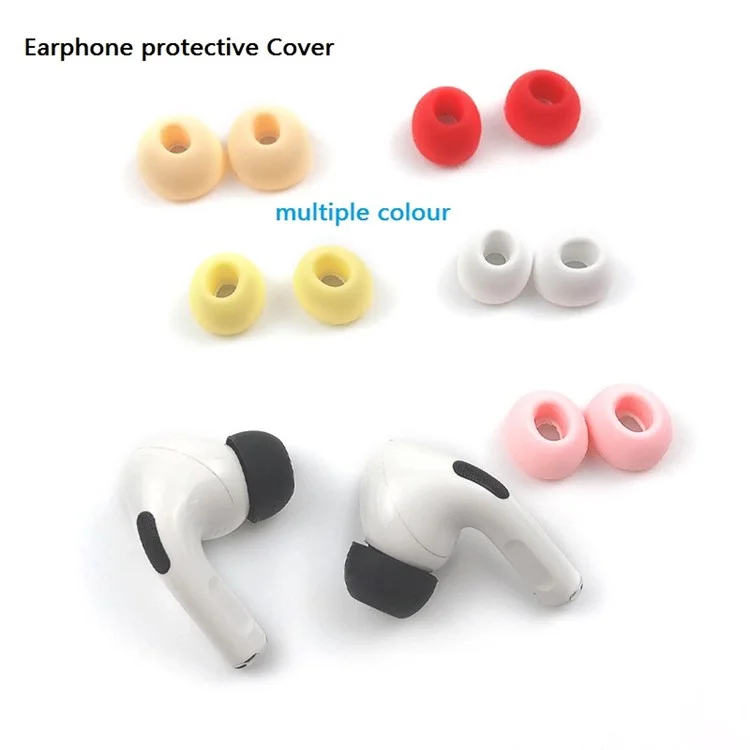 1 Par CP189 Soft Silicone Earbuds Dicas Substituição Capa De Cap De Fone De Ouvido Para Apple Airpods Pro - Branco