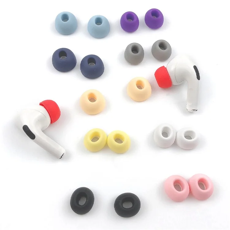 1 Pair CP189 Soft Silicone Earbuds Tips Replacement Earphone Cap Cover for Apple Airpods Pro - White