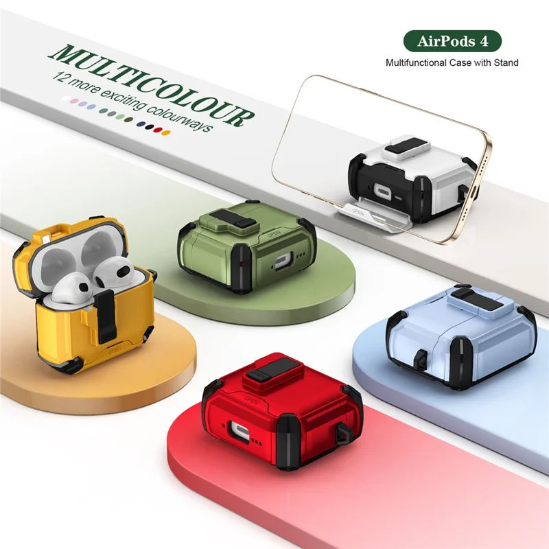 Soporte Magnético para Funda de Auriculares para Apple AirPods con Estuche de Carga Inalámbrica (2019) / AirPods con Estuche de Carga (2019) / (2016) - Negro / Blanco