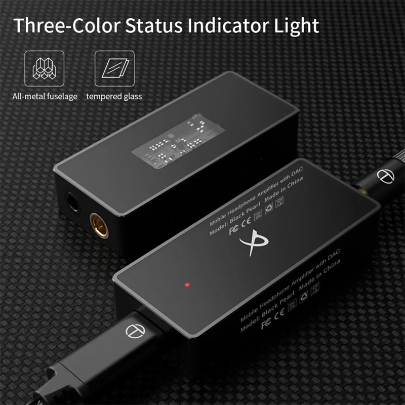 TRN Portable HiFi Digital Audio Decoder Amplifier DAC Dual Chip Headphone Dongle with LED Indicator