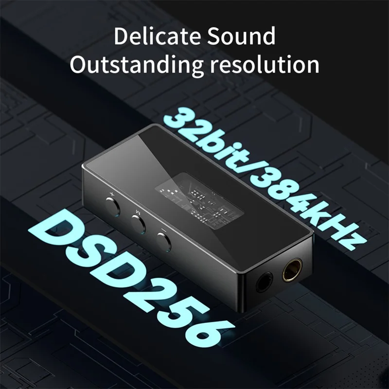 TRN Portable HiFi Digital Audio Decoder Amplifier DAC Dual Chip Headphone Dongle with LED Indicator