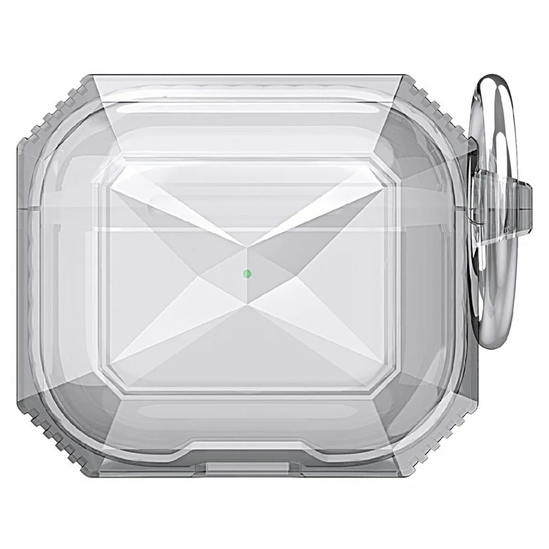 AHASTYLE WG165 Für AirPods 4 Hülle Zweifarbige TPU Kopfhörer-Schutzhülle mit Karabiner - Weiß