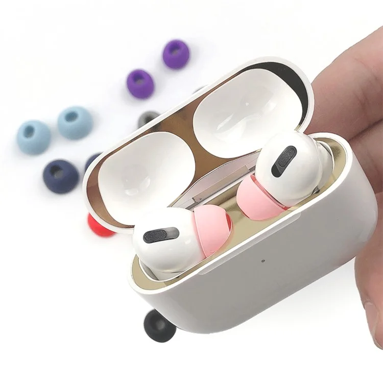 1 Par CP189 Capa Protetora de Silicone Antieslizante para Fones de Ouvido Médios - Preta