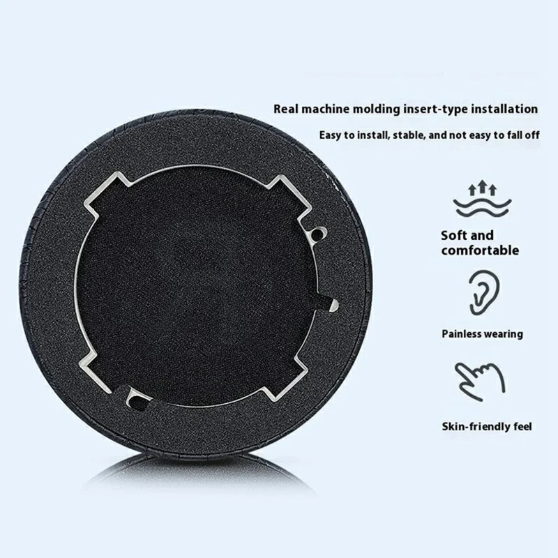 1 Pair Ear Pads For JBL Tune 600BTNC Foam Ear Cushions Replacement with Clips Comfortable Wear - Black