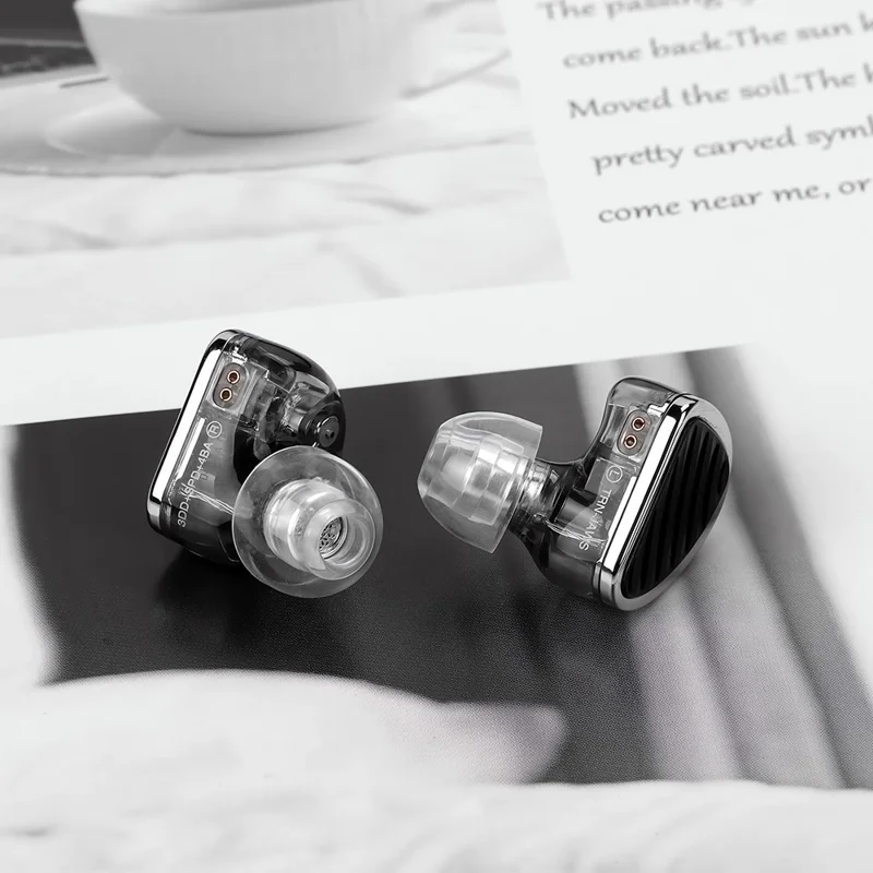 TRN 3 Pairs Transparent Liquid Silicone Ear Tips for In Ear Headphones Noise Isolating Replacement Earbud Caps - M