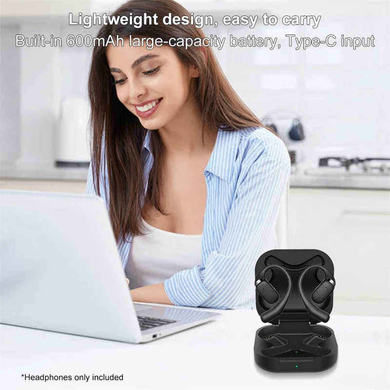 Für Shokz OpenFit T910 Open Ear Kopfhörer 600mAh Ladeetui Ersatz-Ladebox