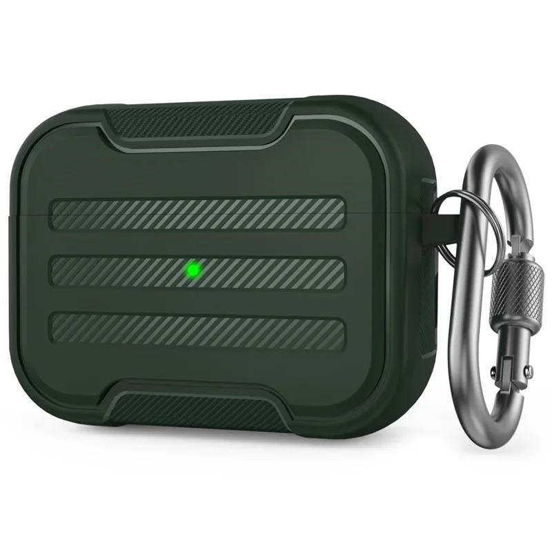 AHASTYLE PT115-PRO1 Custodia in Silicone per AirPods Pro con Moschettone - Verde