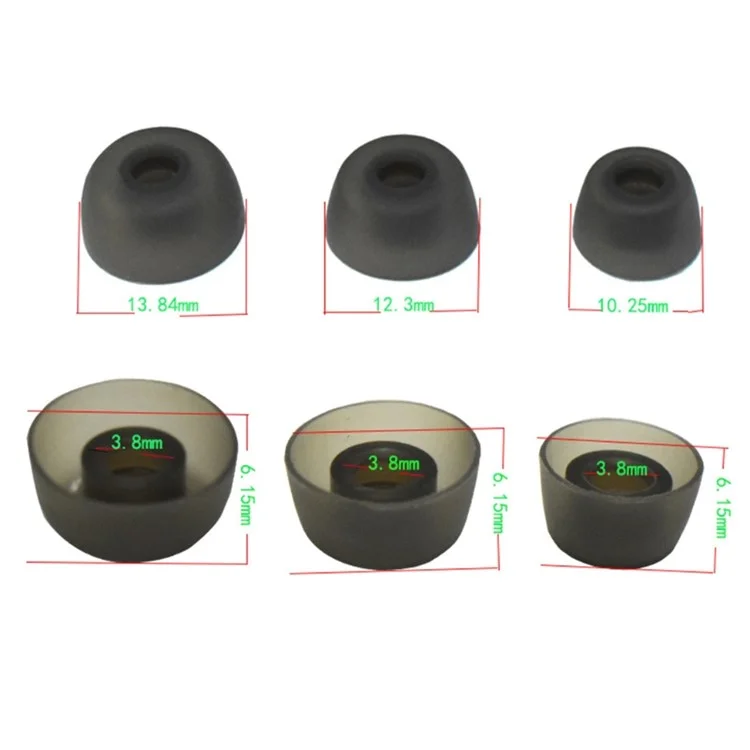 3 Paar weiche Silikon-Ohrspitzen, Ersatz für Jabra Elite 75t/ 65t/ Active/ Sport Evolve Kopfhörer - Weiß