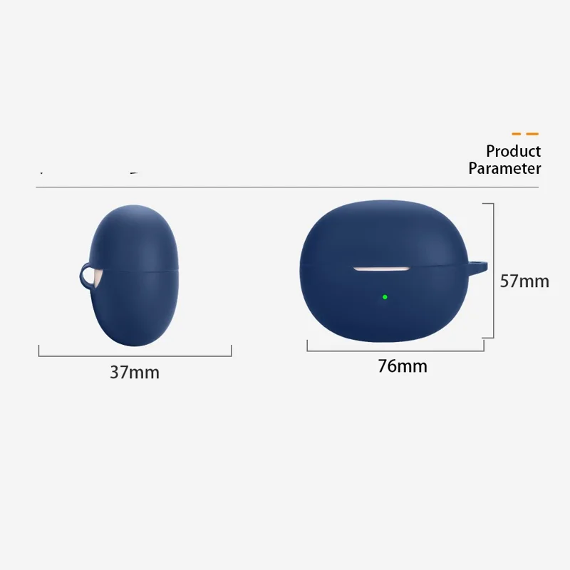 Чехол Baseus Bass BC1 с защитным силиконовым покрытием для Bluetooth-гарнитуры с крючком - Темно-синий