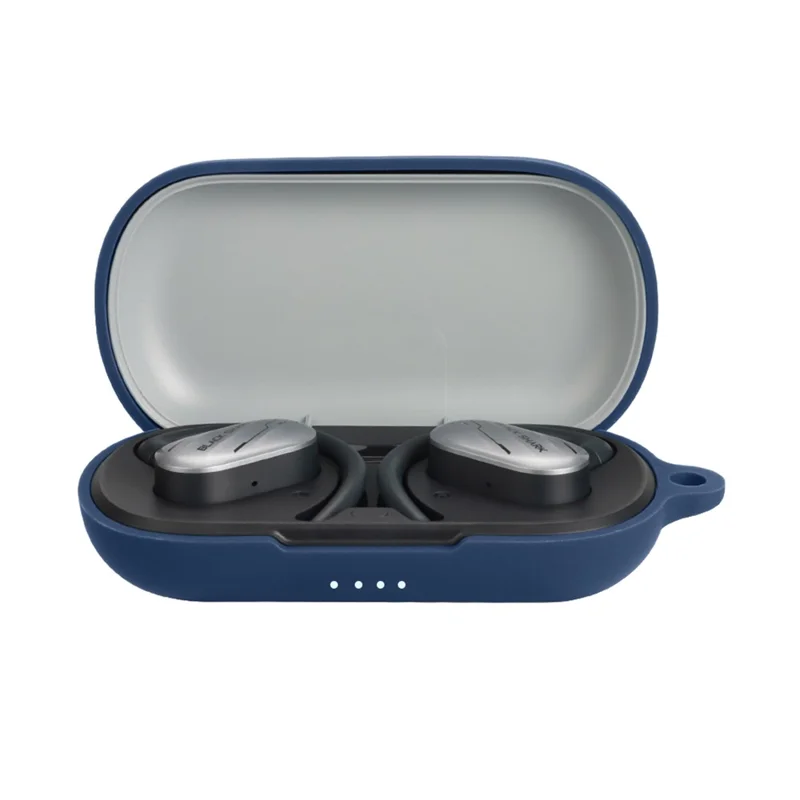 Capa Protetora Azul Escuro para Fones de Ouvido Bluetooth Black Shark OWS Pro com Gancho de Silicone
