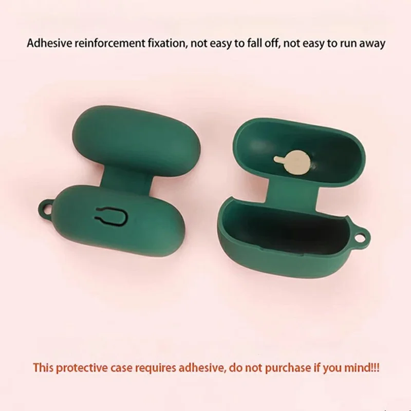 Capa de Silicone para Fones de Ouvido Sem Fio Edifier X5 Evo com Fivela Anti-Perda - Verde Escuro