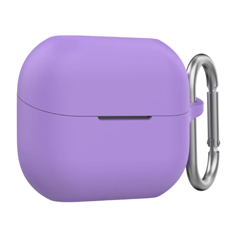 AHASTYLE WG158 For Samsung Galaxy Buds3 / Buds3 Pro Earphone Silicone Protective Case with Hanging Hook - Purple