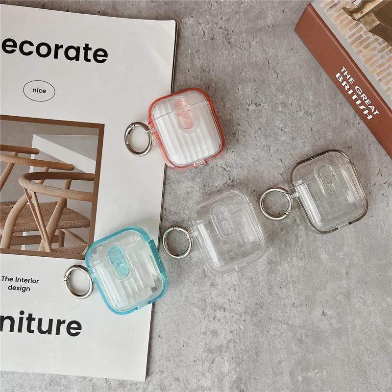 Protective Case for Apple AirPods with Wireless Charging Case (2019)  /  AirPods with Charging Case (2019)  /  (2016) TWS Earbuds Cover - Red  /  Black