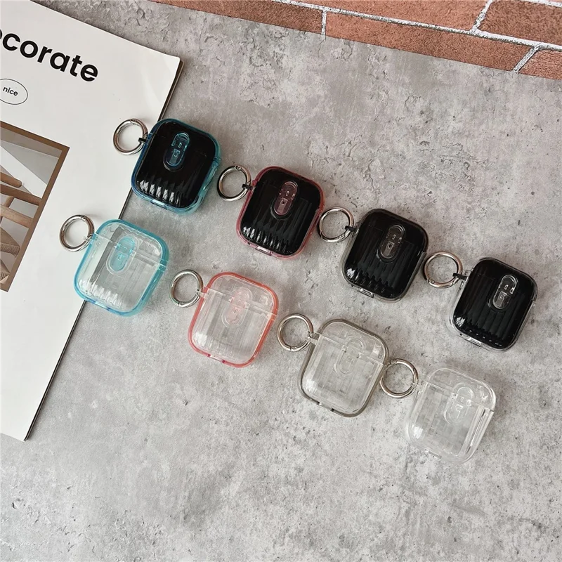 Protective Case for Apple AirPods with Wireless Charging Case (2019)  /  AirPods with Charging Case (2019)  /  (2016) TWS Earbuds Cover - Red  /  Black