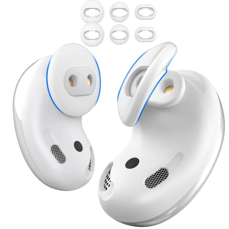 AHASTYLE PT132 3er-Pack Silikon-Ohrstöpsel Ersatz für Samsung Galaxy Buds Live, Größe: S + M + L - Weiß