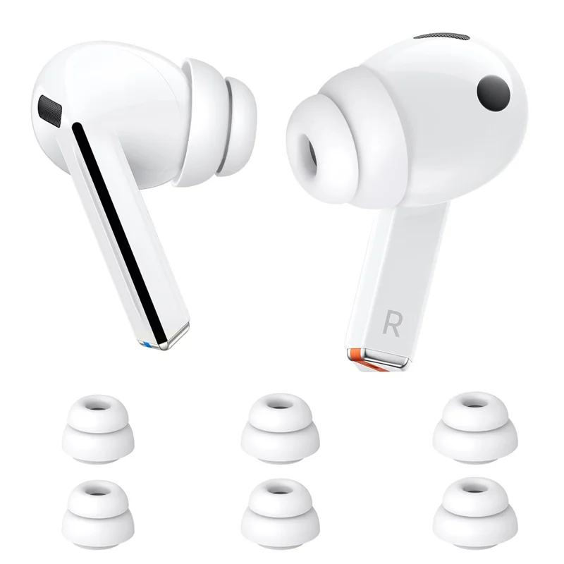 AHASTYLE DD09 3 Pares de Puntas de Silicona para Auriculares de Repuesto Samsung Galaxy Buds3 Pro, Talla: S + M + L - Blanco