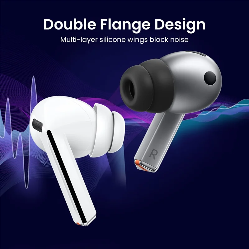 AHASTYLE DD09 3 Pares de Puntas de Silicona para Auriculares de Repuesto Samsung Galaxy Buds3 Pro, Talla: S + M + L - Blanco