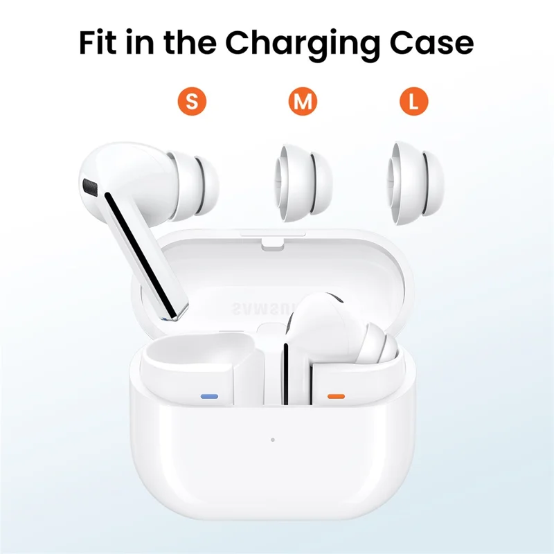 AHASTYLE DD09 3 Pares de Puntas de Silicona para Auriculares de Repuesto Samsung Galaxy Buds3 Pro, Talla: S + M + L - Blanco