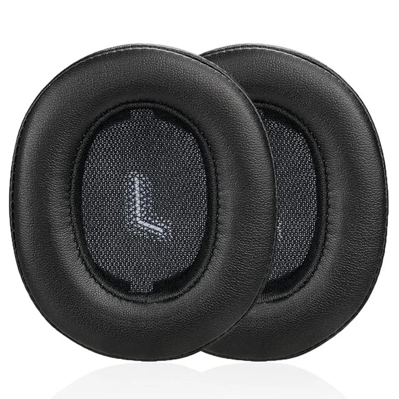 For JBL E55BT Quincy Headphones Ear Pads 2pcs Replacement Cushions Full-Ear Coverage - Black