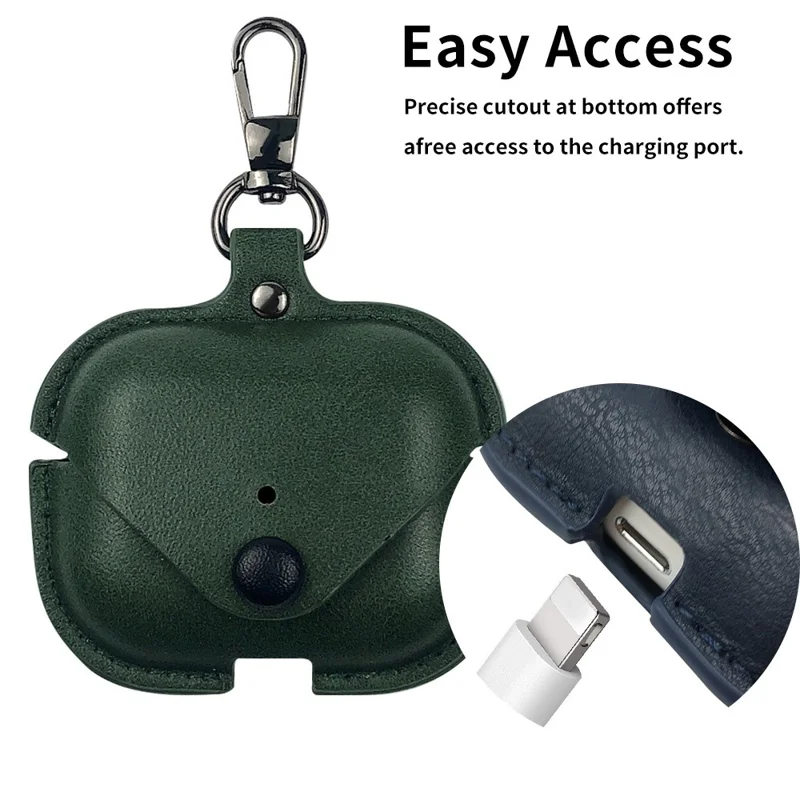 For AirPods Pro 3 Earphone Case Business Leather + PC Protective Cover - Dark Brown