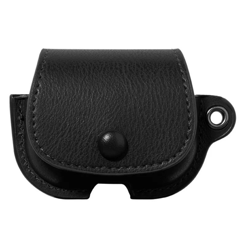 For AirPods Pro 3 Charging Case Cover Backpack Style Leather + PC Earbuds Protective Case - Black