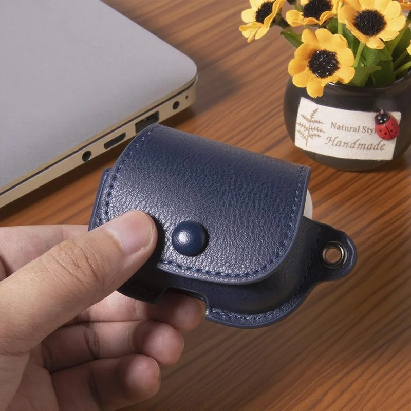 For AirPods Pro 3 Charging Case Cover Backpack Style Leather + PC Earbuds Protective Case - Black