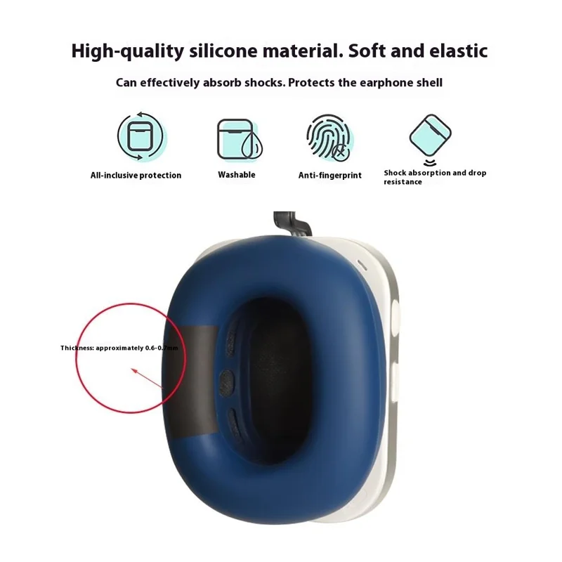 1Pair For Nothing Headphone (1) Silicone Case Ear Cushion Headphone Covers - White