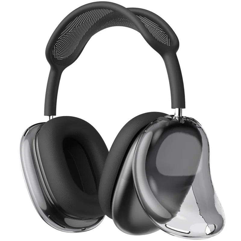 AHASTYLE PT-LC07 1 Pair For AirPods Max TPU Case Full Coverage Transparent Headphone Cover - Transparent Black
