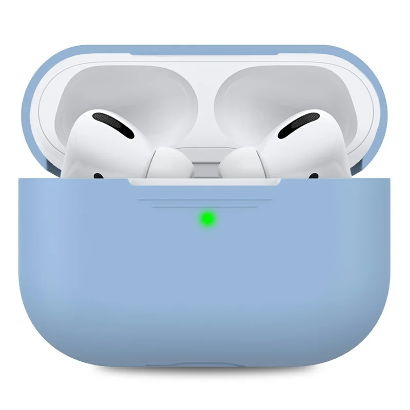 AHASTYLE PT-P3 Silikon-Schutzhülle für AirPods Pro, Ohrhörer-Anti-Sturz-Schutzhülle - Babyblau