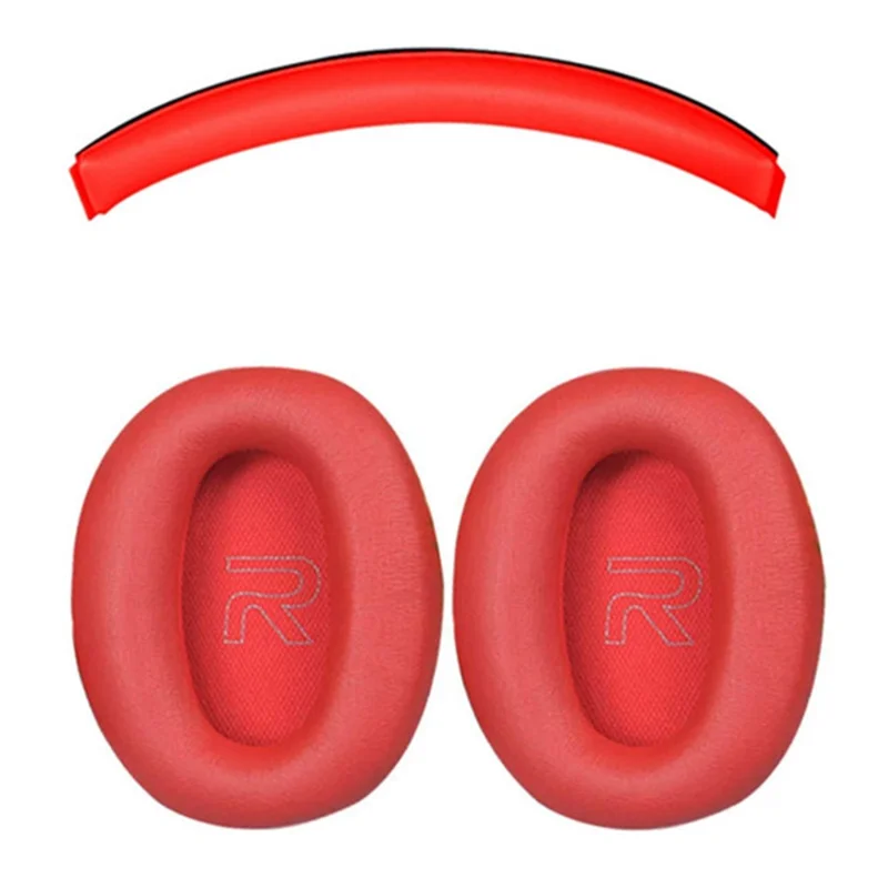 For Edifier W820BT Headphones Protein Leather Earpads and Headband Cover Noise Isolating - Red