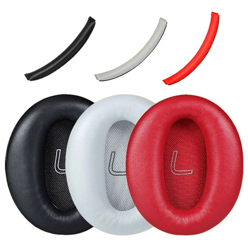 For Edifier W820BT Headphones Protein Leather Earpads and Headband Cover Noise Isolating - Red