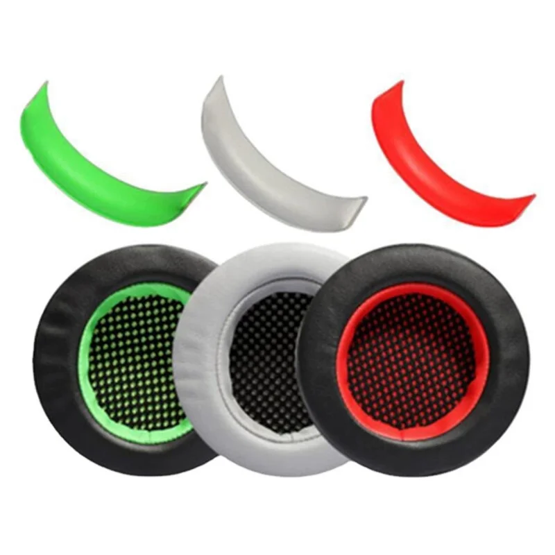 For Edifier HECATE G4 Headphones Protein Leather Ear Pads and Headband Cushion Noise Isolation - Black  /  Red