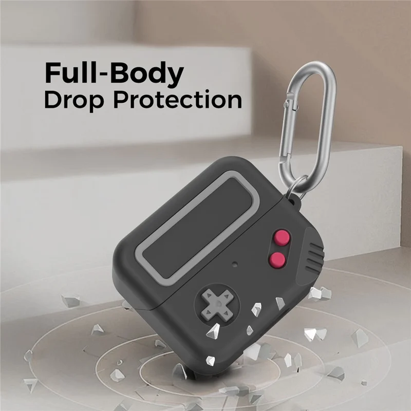 AHASTYLE JY19 Para Samsung Galaxy Buds3 Pro / Buds3 Funda de Silicona Recortes Precisos Anti Caída Funda para Auriculares - Negro